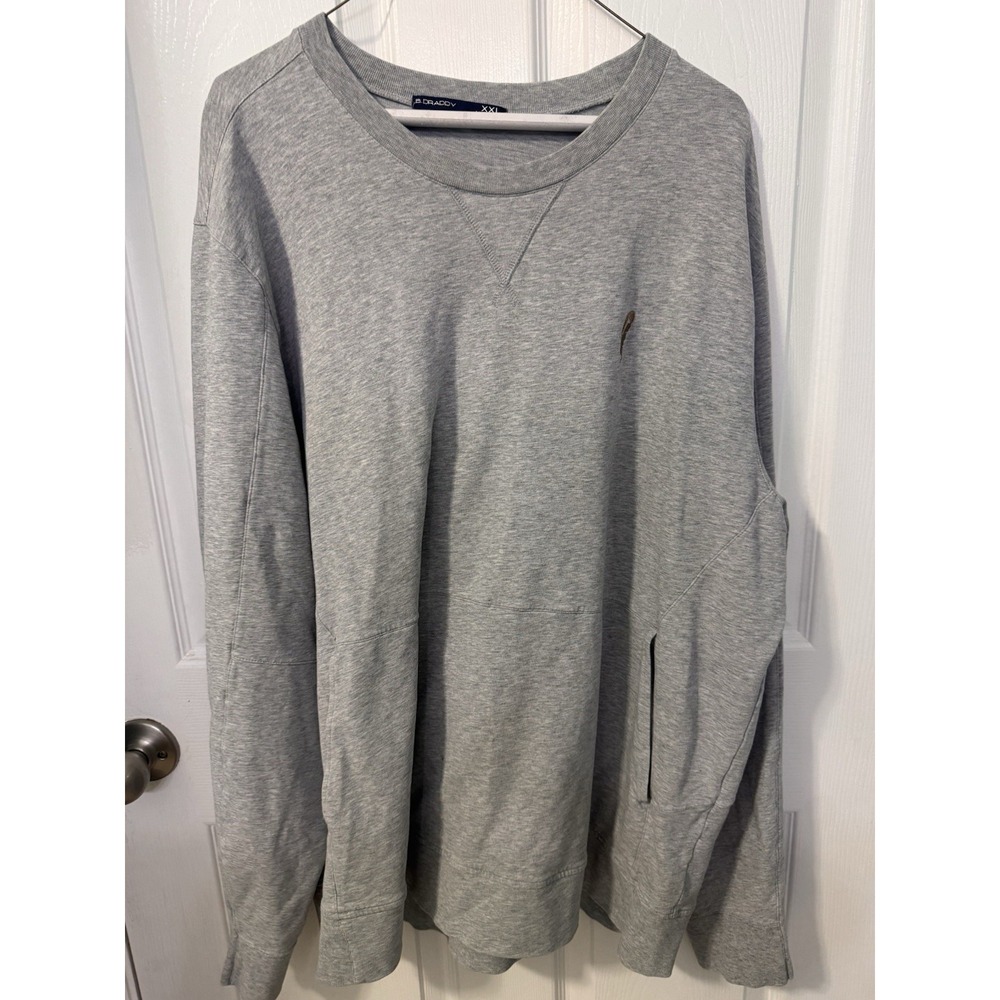 B. Draddy Mens XXL Gray Sweatshirt Chechessee Creek Club Golf Crewneck Pullover